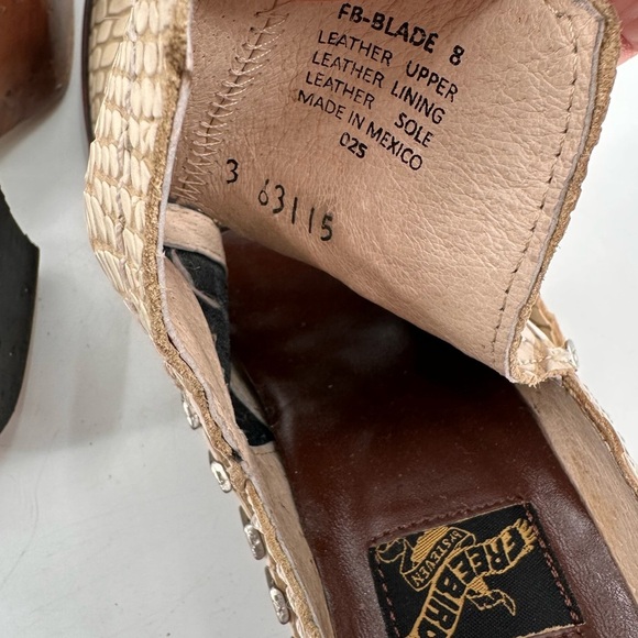 Freebird White Leather Snake Embossed Blade Boho Western Boots 8 - Picture 5 of 12